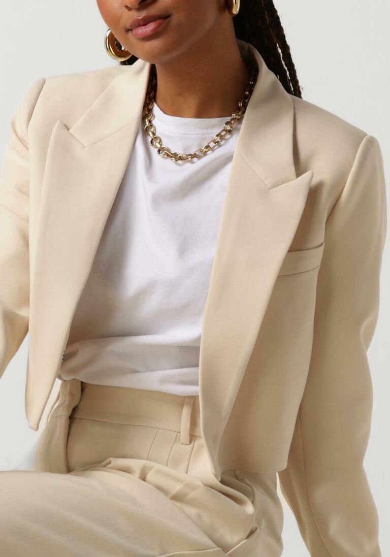 CO\\'COUTURE beige co'couture blazer vola crop blazer