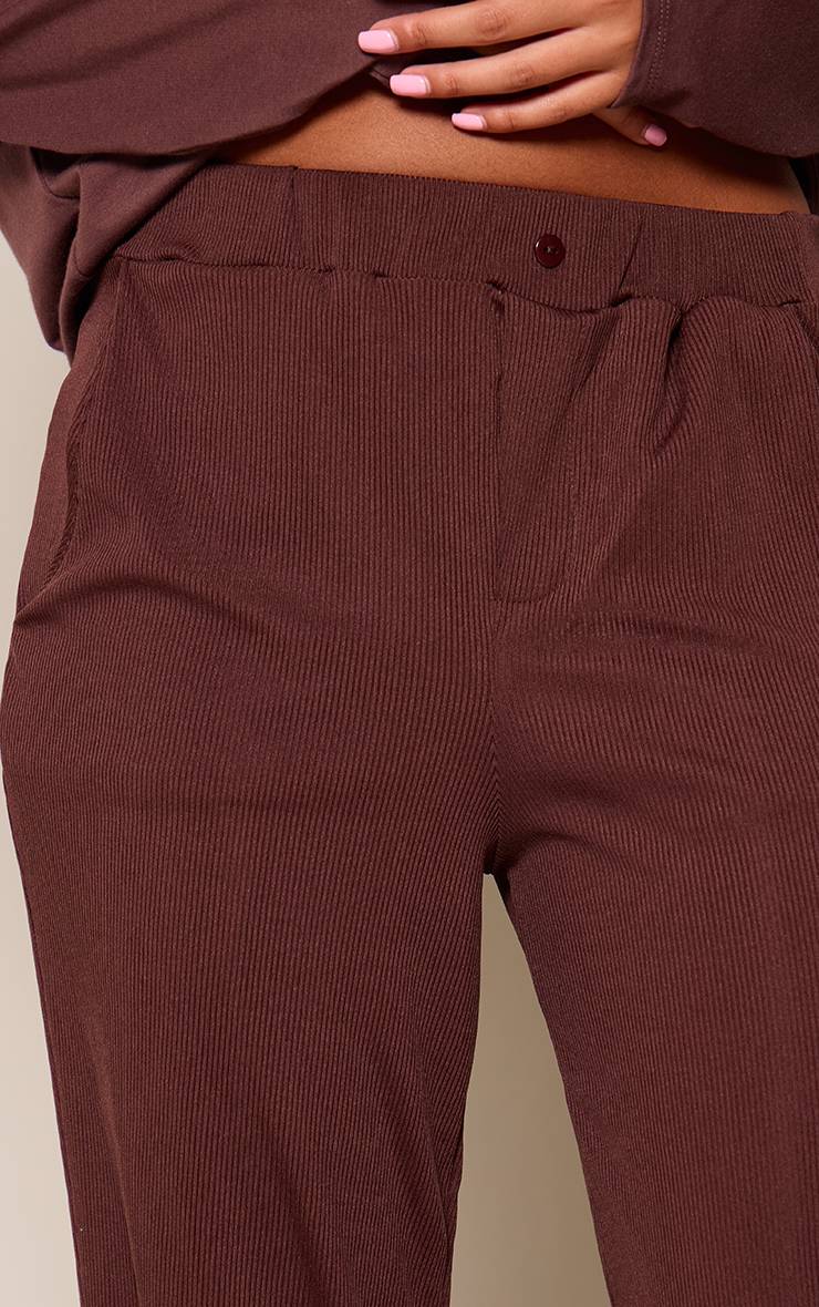 Chocolat Pantalon Large Boyfriend Chocolat