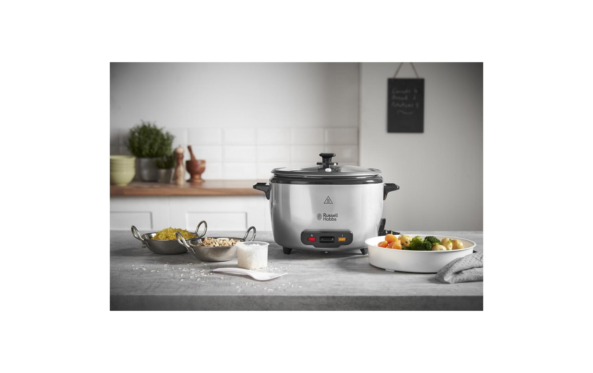 Reiskocher Maxicook 5 lXL-Reiskocher für die Zubereitung von grossen Mengen Reis, mit Warmhaltefunktion und Dampfgareinsatz für schonendes Kochen