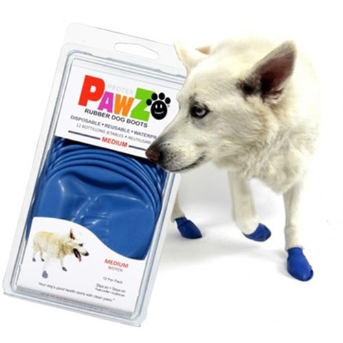 Botas para cães Pawz de borracha natural, azuis