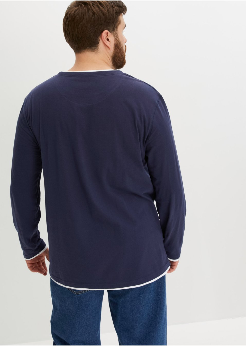 T-shirt manches longues 2 en 1 coupe confort