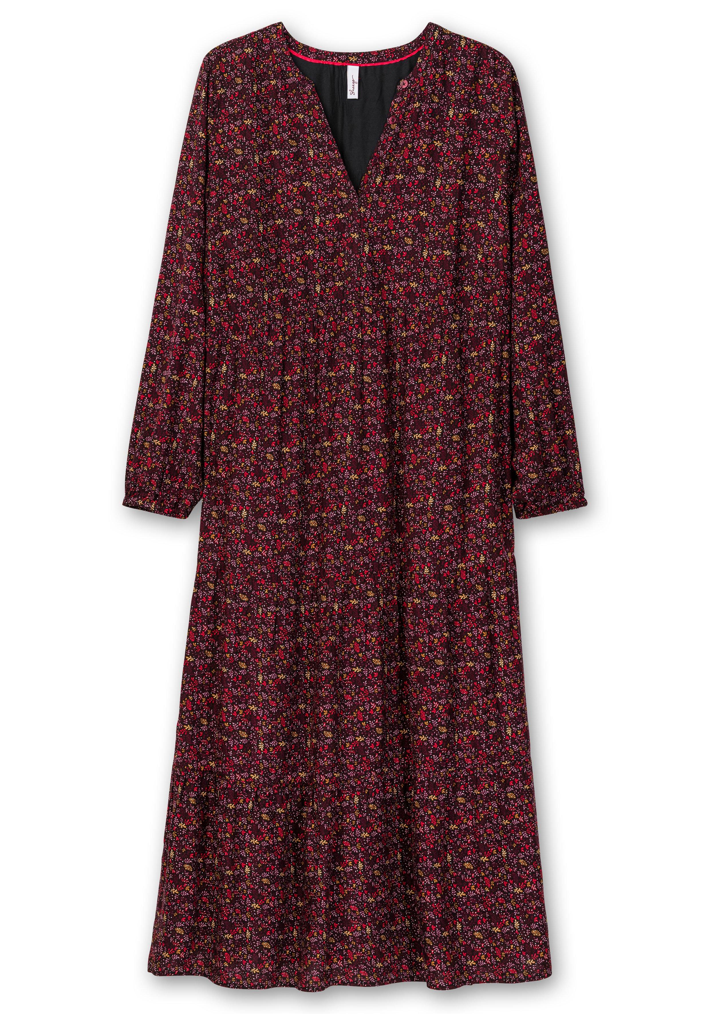 Gestuftes Maxikleid mit Alloverprint