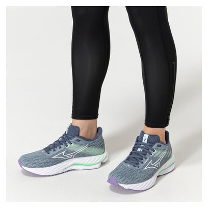 Chaussures Running Mizuno Wave Inspire 21 Bleu/Vert Femme