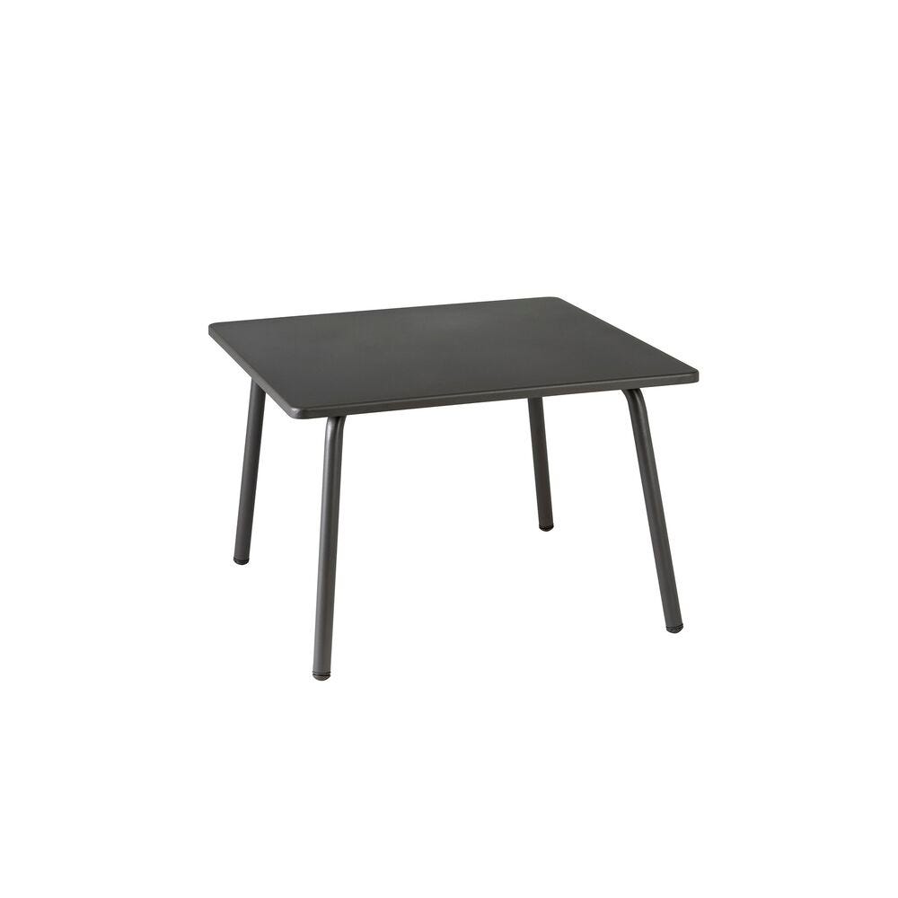 Quadratischer Couchtisch Vence Stahl Grau Titane