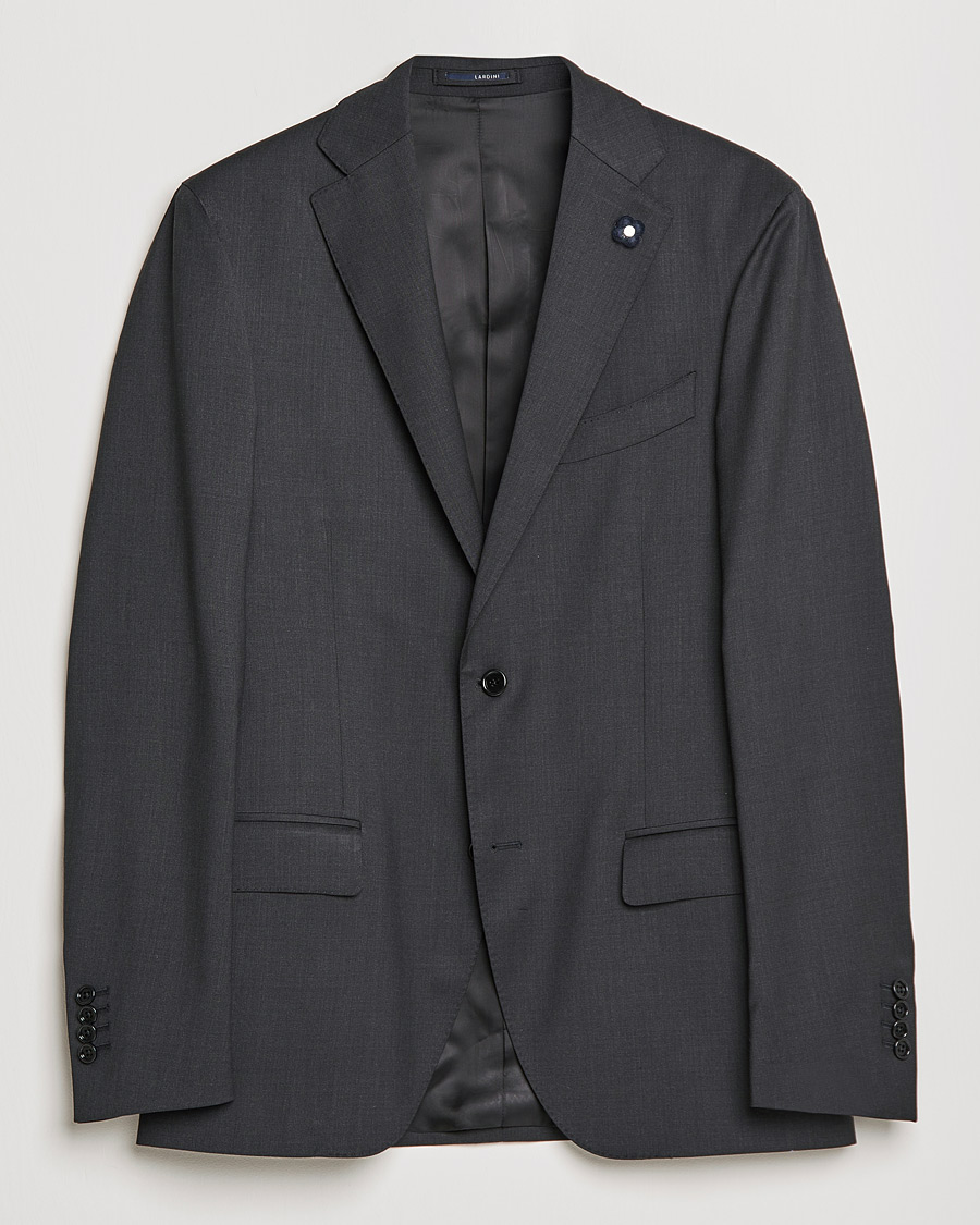 Lardini Two Button Wool Blazer  Grey