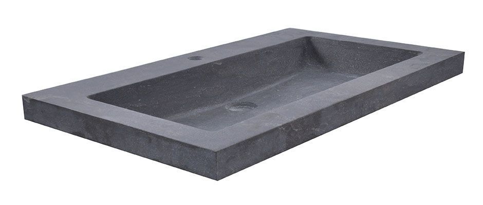 Fontana Freestone badkamermeubel beach eiken 60cm met natuurstenen wastafel 1 kraangat en ronde spiegel