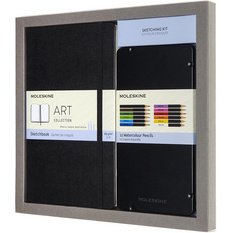 MOLESKINE Kit croquis aquarelle, carnet L/A5 + 12 crayons