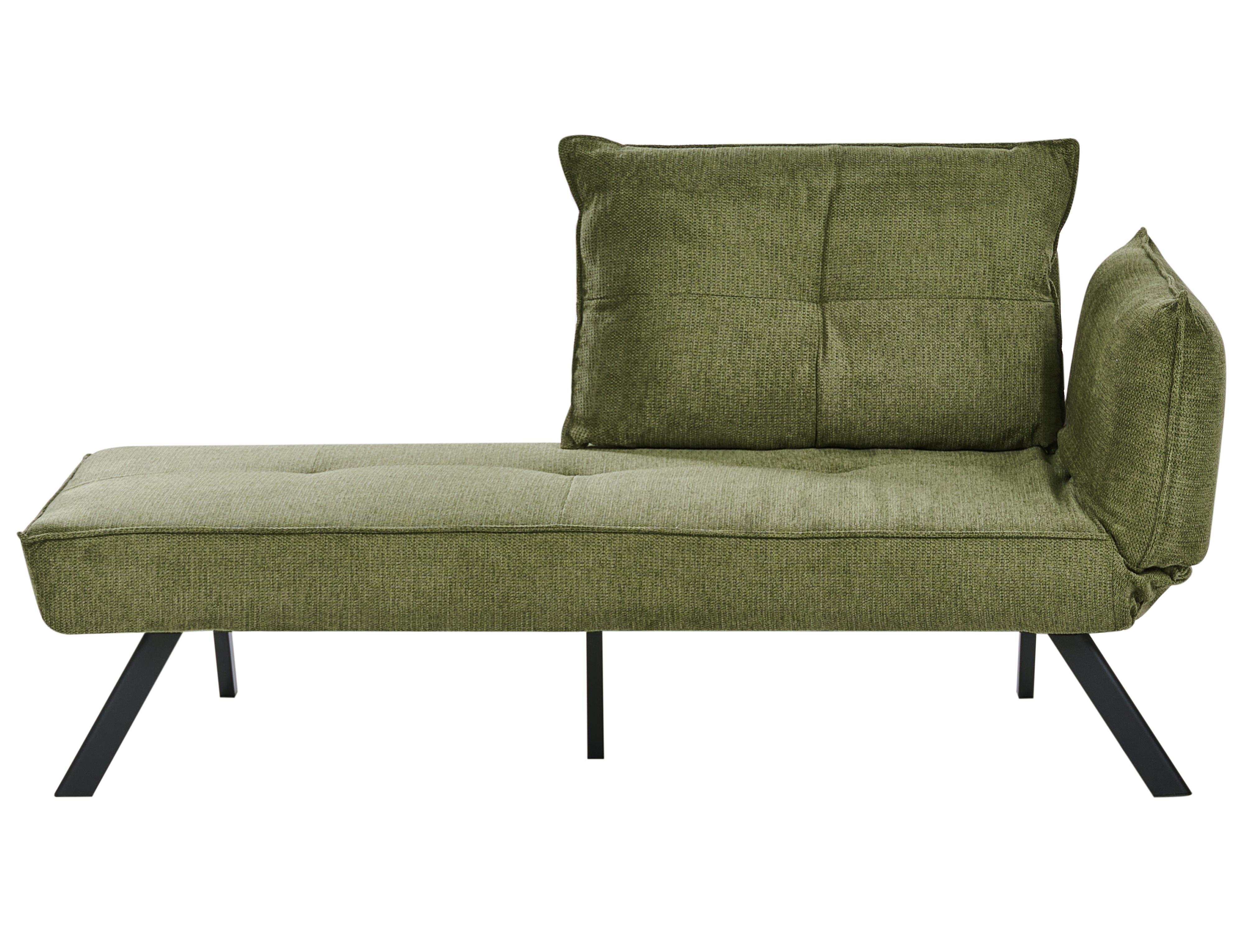 Rechtszijdige chaise longue ROCAMADOUR Stof Groen