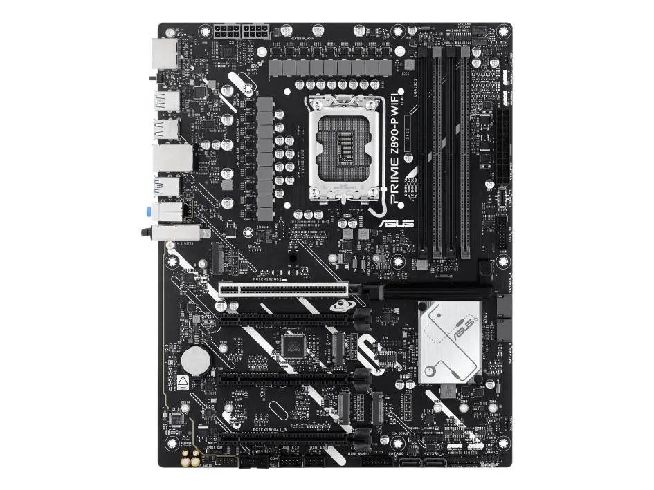 ASUS PRIME Z890-P WIFI - Bundkort - ATX - LGA1851 sokkel - Z890 Chipset - USB4, USB 3.2 Gen 2, USB 3.2 Gen 1, USB-C 3.2 Gen 1 - Wi-Fi 7, Bluetooth, 2.5 Gigabit LAN - onboard grafik (CPU påkrævet) - HD Audio (8-kanaler)