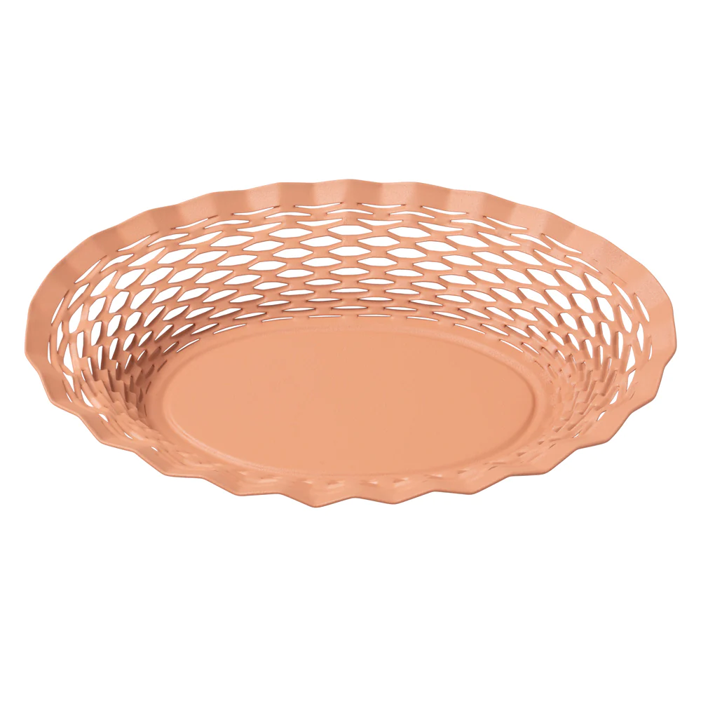 Corbeille à pain vieux rose 25x18 cm Roger Orfèvre