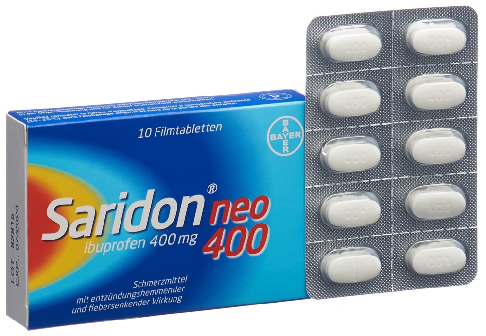 SARIDON neo 400 mg<br>10 Stück, Blister, Filmtablette