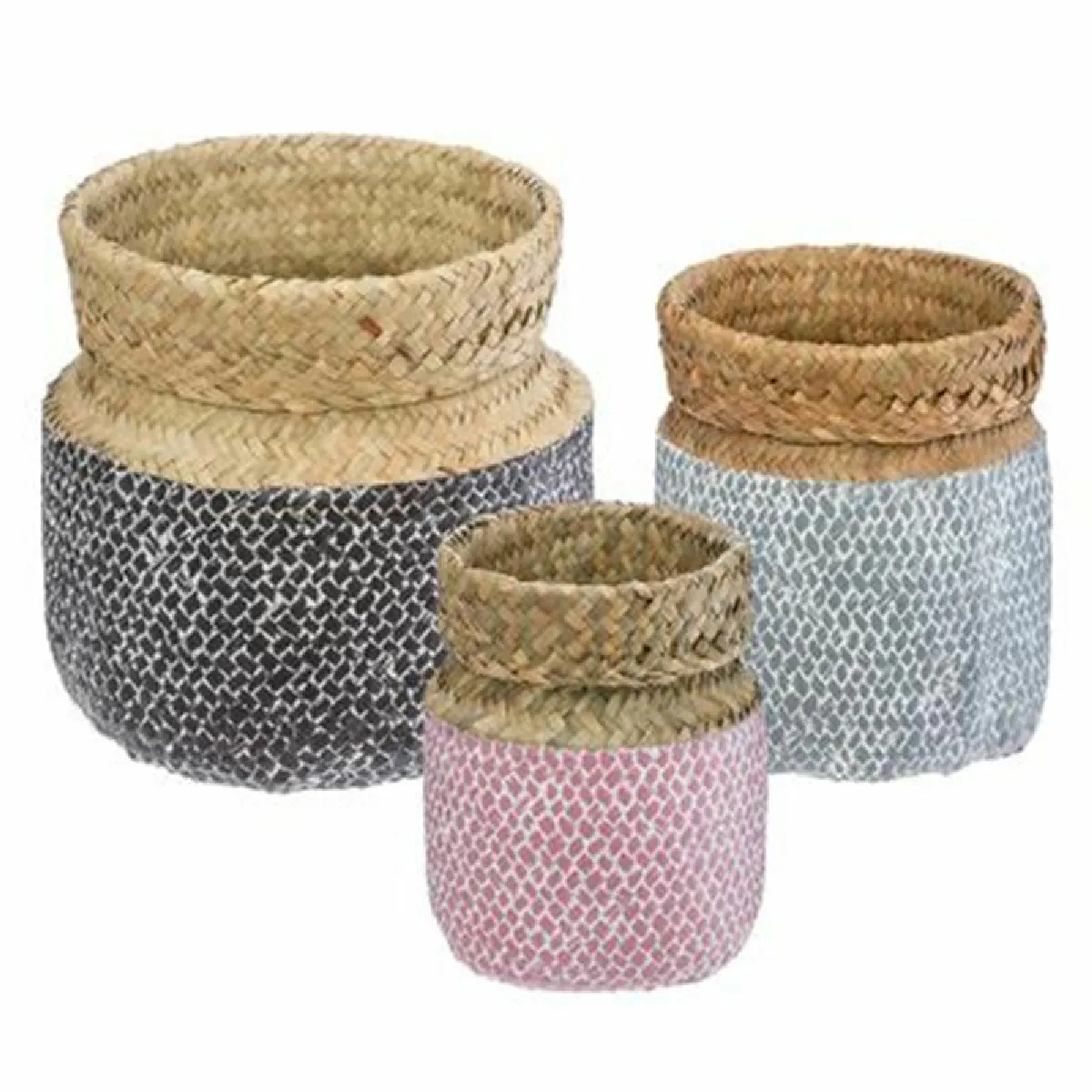 Marque Générique Lot de 3 Paniers Seagrass