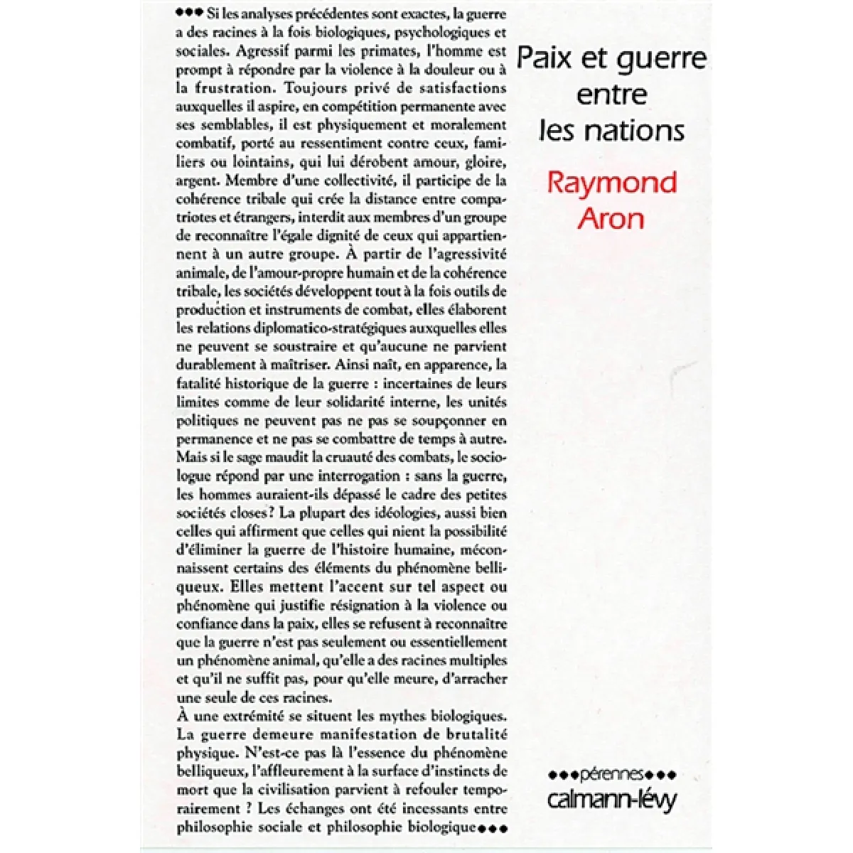 Paix et guerre entre les nations · Occasion