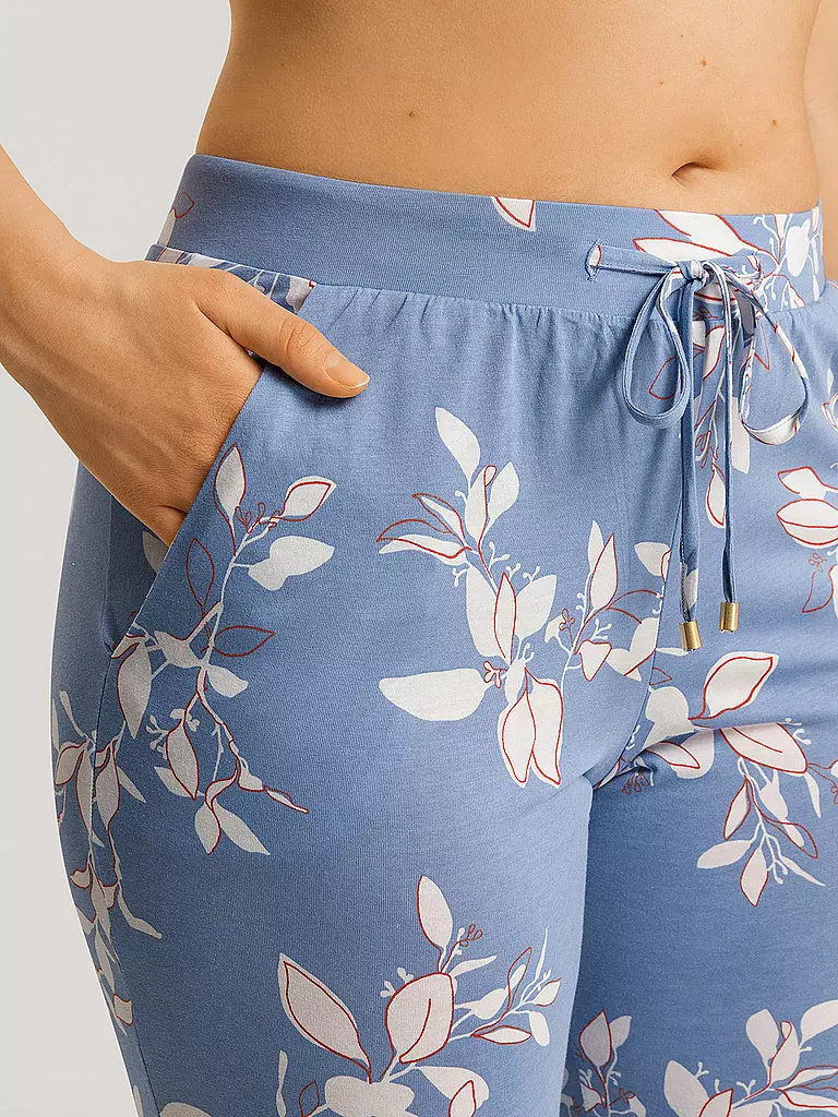 HANRO Pyjamahose blau