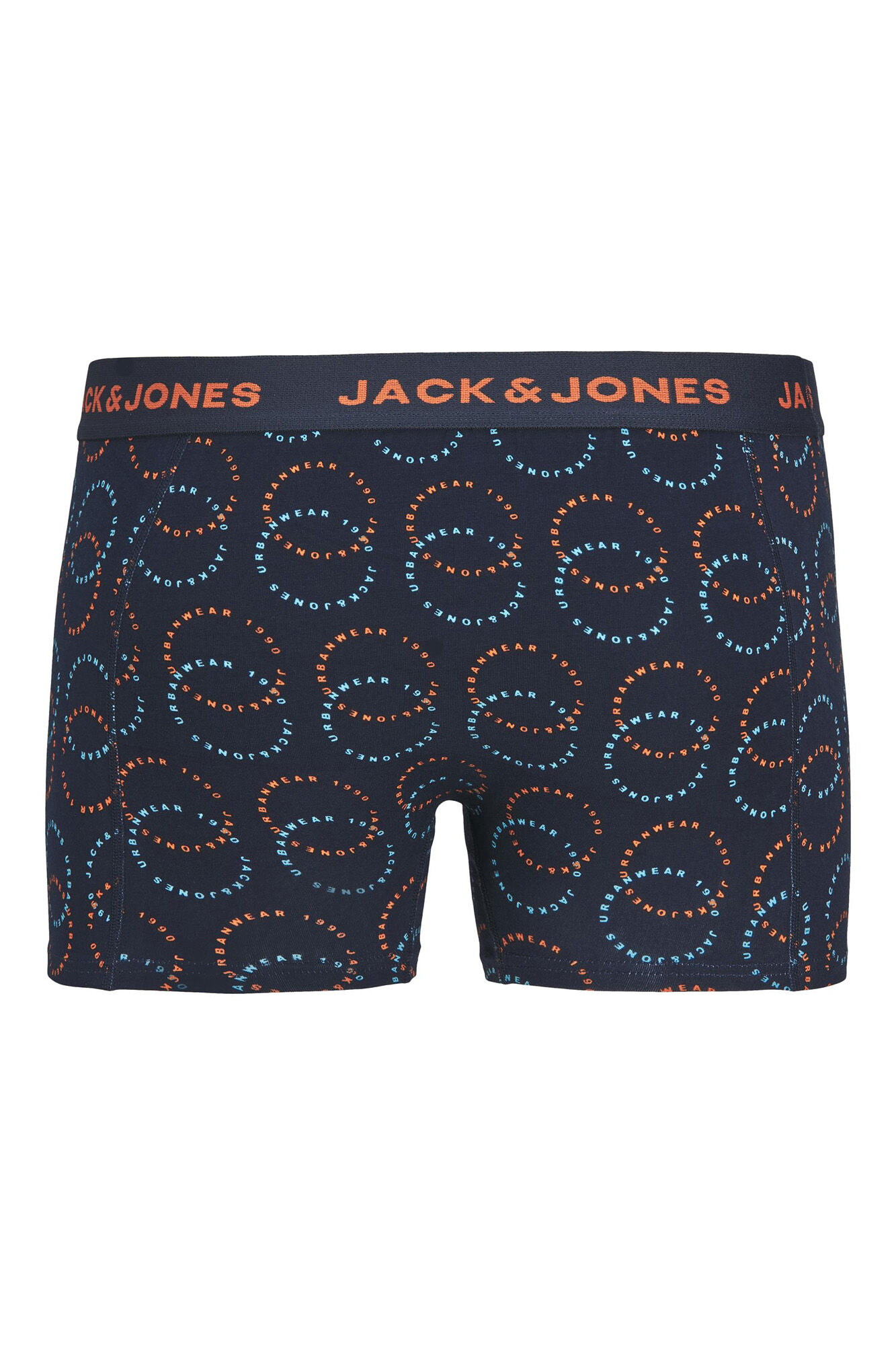 Conjunto de 3 cuecas boxer de algodão combinando.
