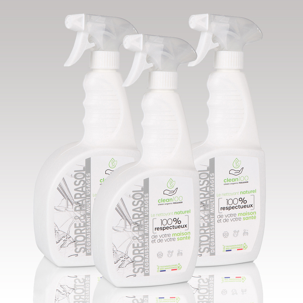 Nettoyant liquide spécial parasol - sprayer - 750ml - ecologique et hypoallergénique - stores, parasols, bâches, tentes, tissus - x3
