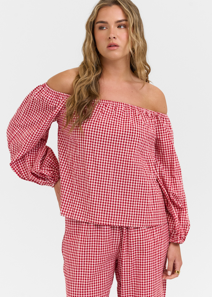 Perla blouse rood