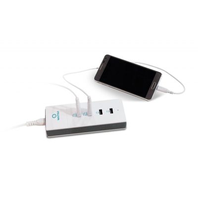 Watt&Co - Chargeur secteur réversible ultra rapide - 4 ports USB