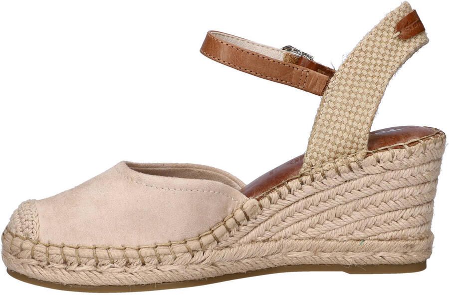 Tamaris suède sleehakken beige