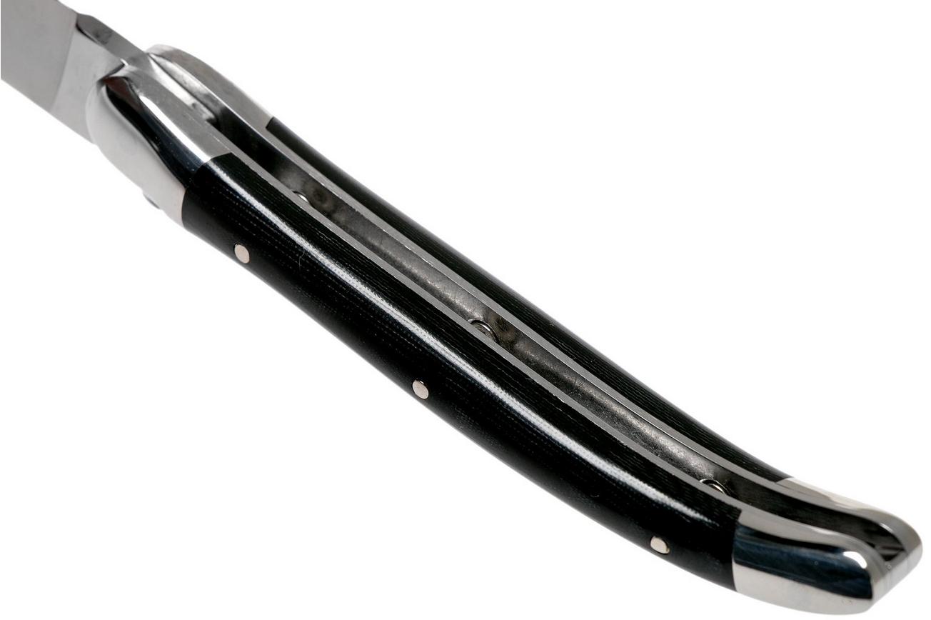 Forge de Laguiole 129INTCNOIBRI 9cm, zwart micarta, laguiolemes