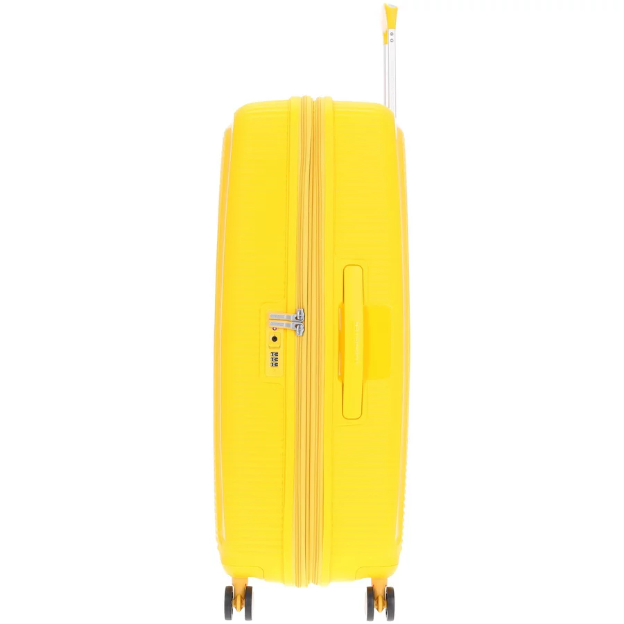 American Tourister Soundbox - 4-Rollen-Trolley L 77 cm erw. golden yellow