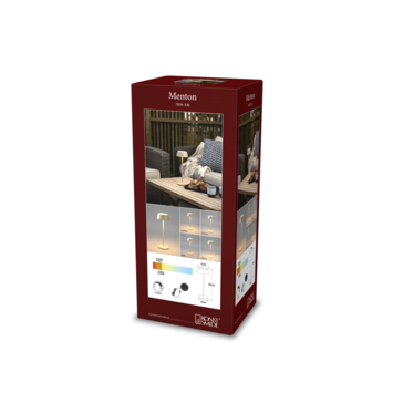KonstSmide tafellamp Menton 2,9 W oplaadbare LED verlichting zandkleurig