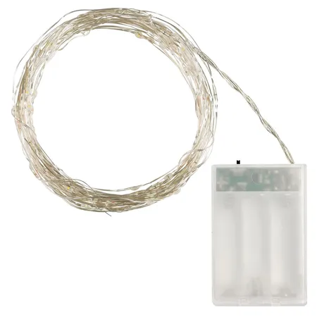 Idena Lichterkette 50 LED warmweiß 6h Timer 5,2m