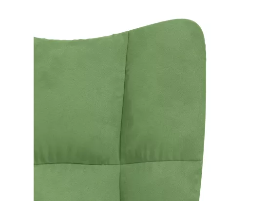 Chaise à bascule Vert clair Velours