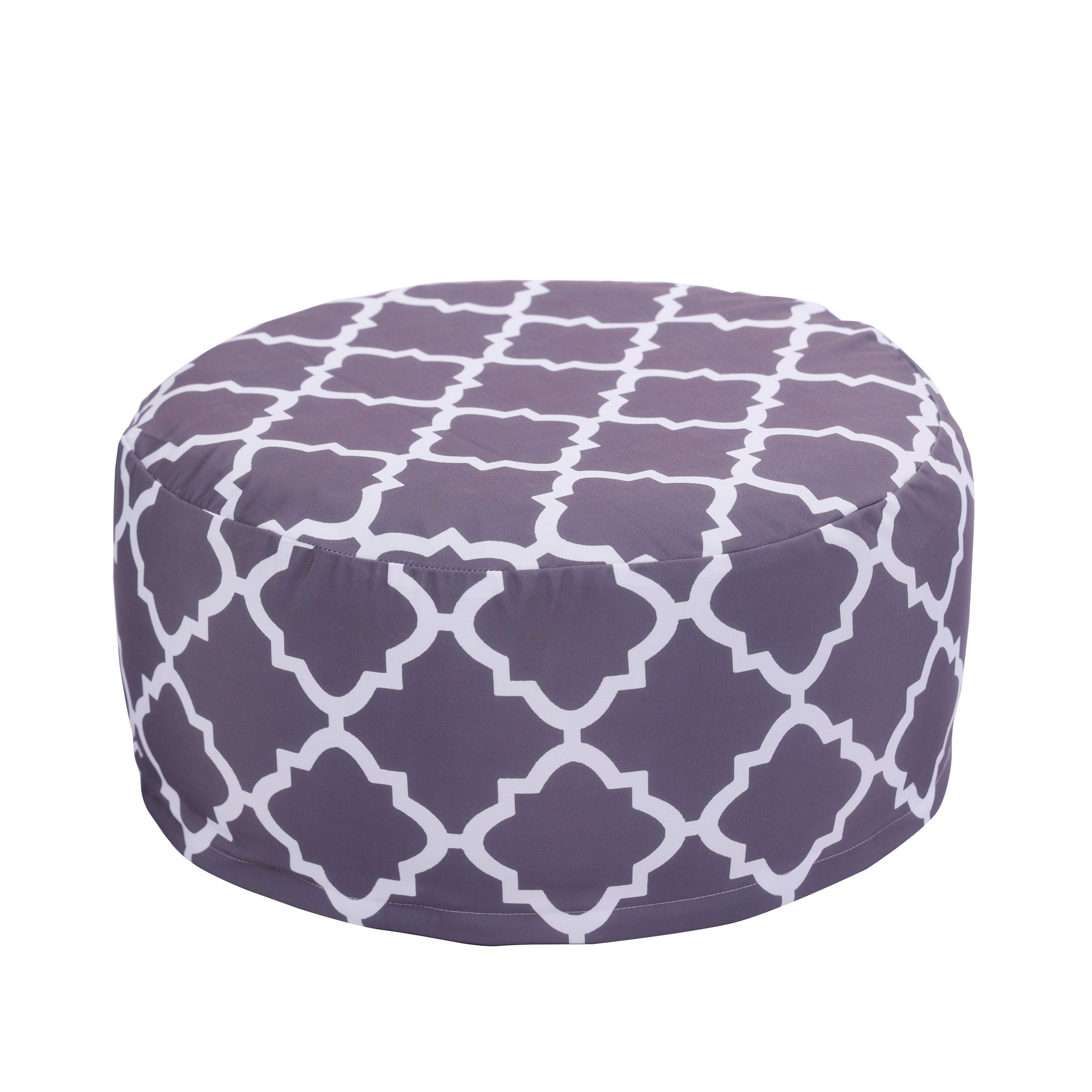 Outdoor Pouf aufblasbar PATTY taupe/weiss