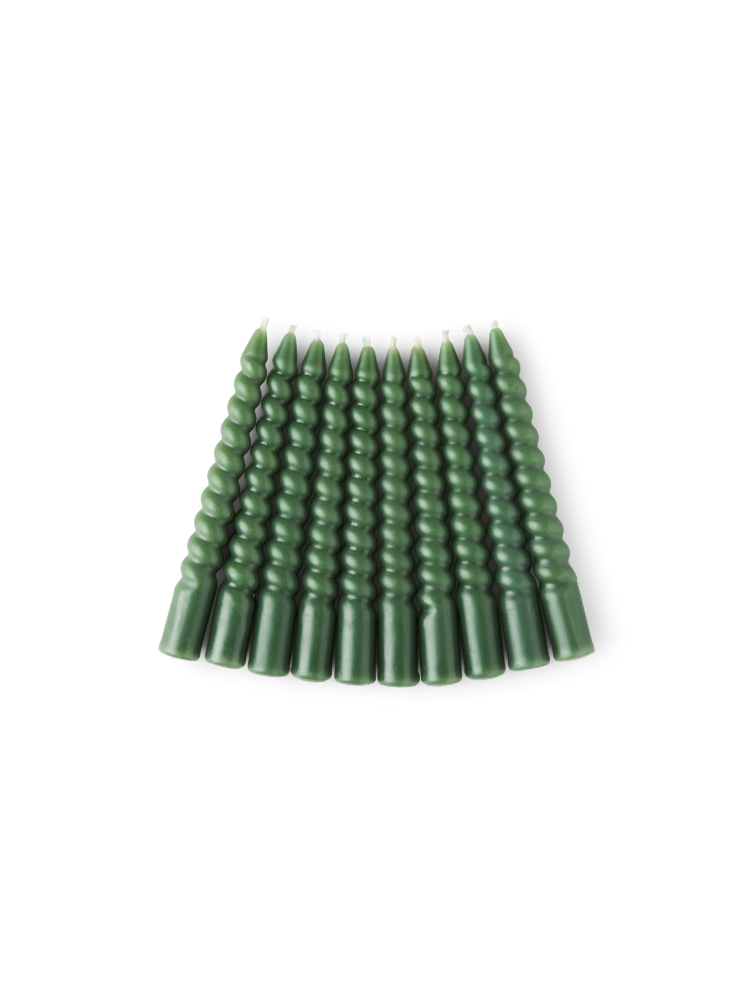 Snoede lys 10 cm | Paraffin. 1,2 x 10 cm. 10 stk. | Thyme Green
