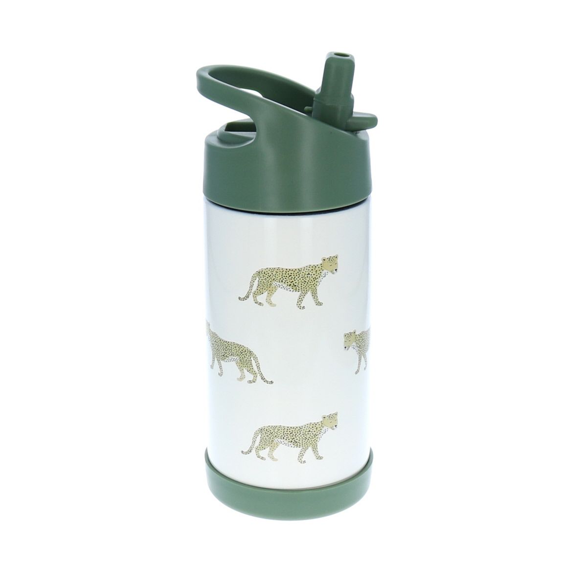 Gourde isotherme kaki Léopard - 300ml Pause goûter