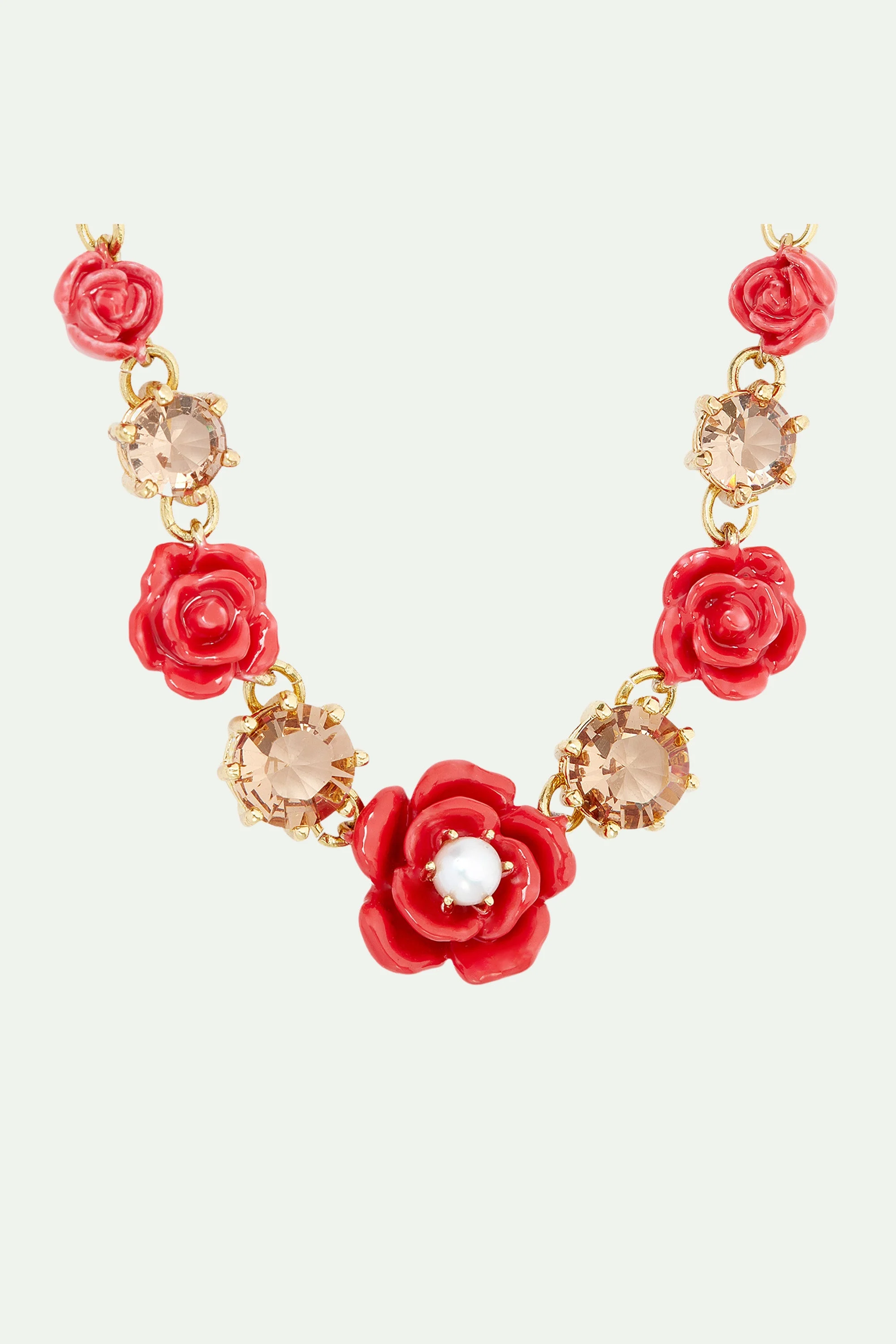 Collier plastron s, perle de culture et pierres | Multicolore
