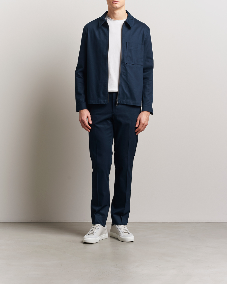 J.Lindeberg Julius Cotton Twill Overshirt Navy