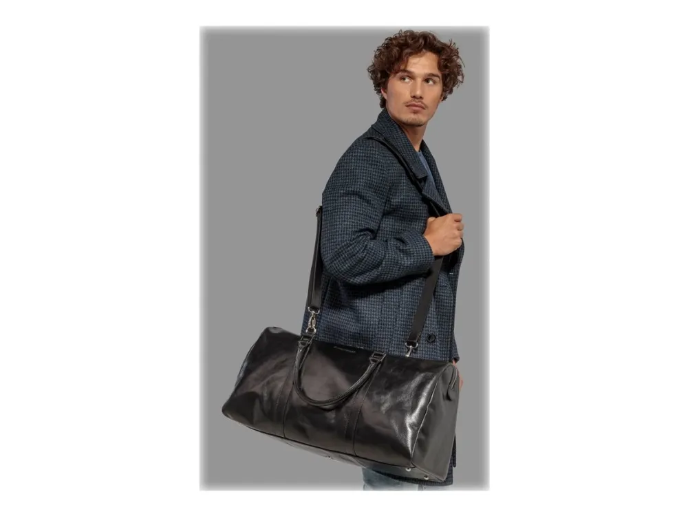 dbramante1928 Kastrup 2 - Weekender - pose - fuldnarvet læder - sort