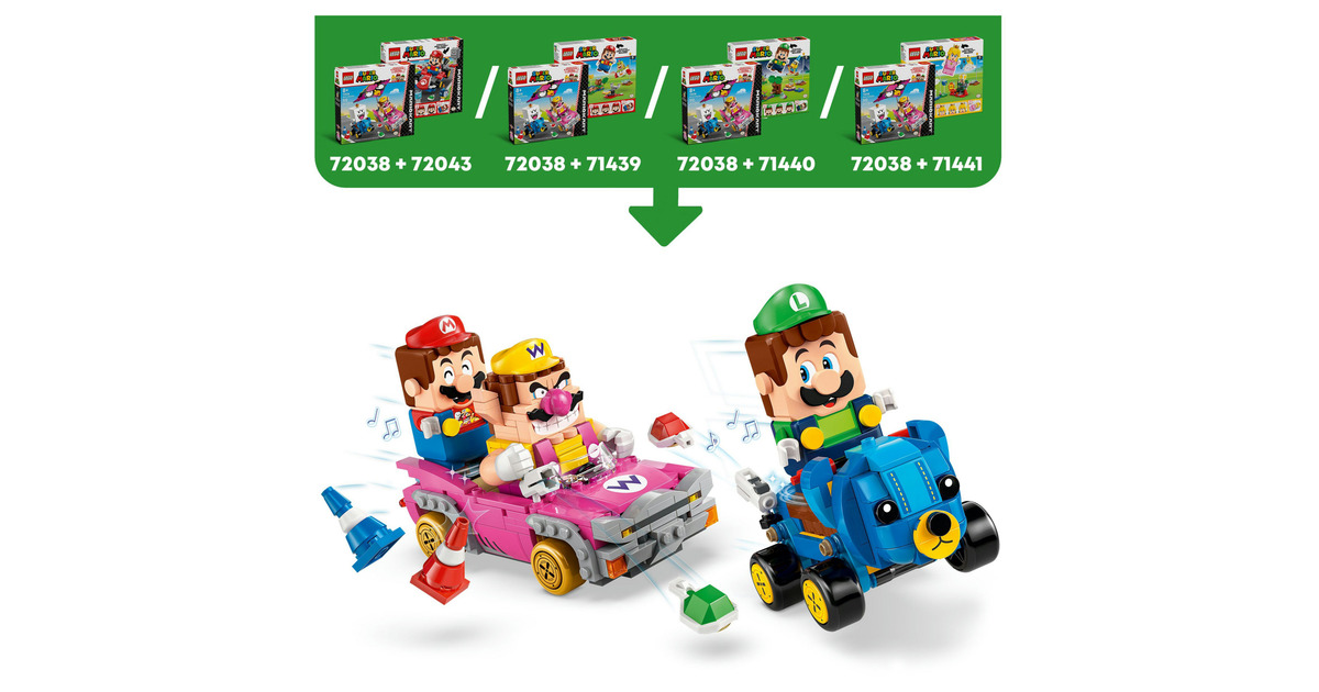 LEGOSuper Mario - Mario Kart - Wario en King Boo Constructiespeelgoed  (72038)