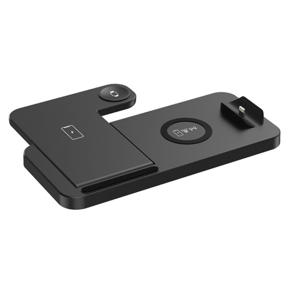 (18W) 4in1 Ladegerät Qi Wireless Charger Ladestation für Smartphone / Apple Airpods / Apple Watch - Schwarz