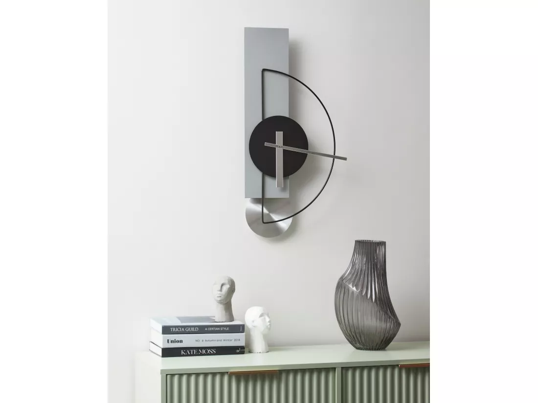 Horloge murale CEVINS 31 cm Métal Gris clair