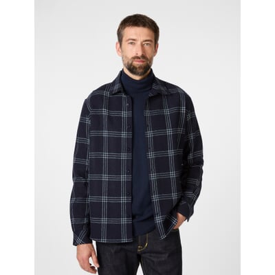 Herren-Overshirt Wolle, Navy