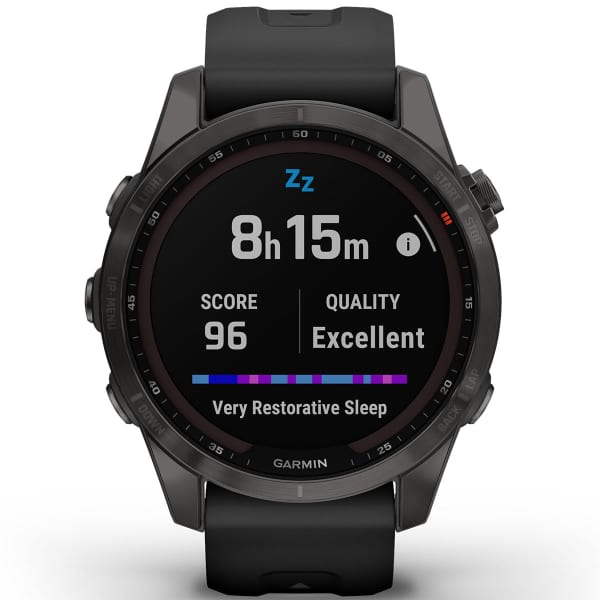 Montre cardio GPS GARMIN FENIX 7S SAPPHIRE SOLAR CARBON