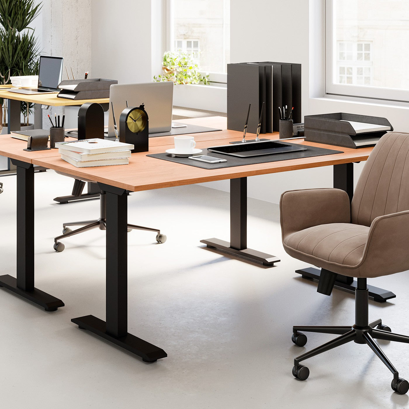 Bureau Smart Symphony Acacia Zwart 160x80cm Kare Design