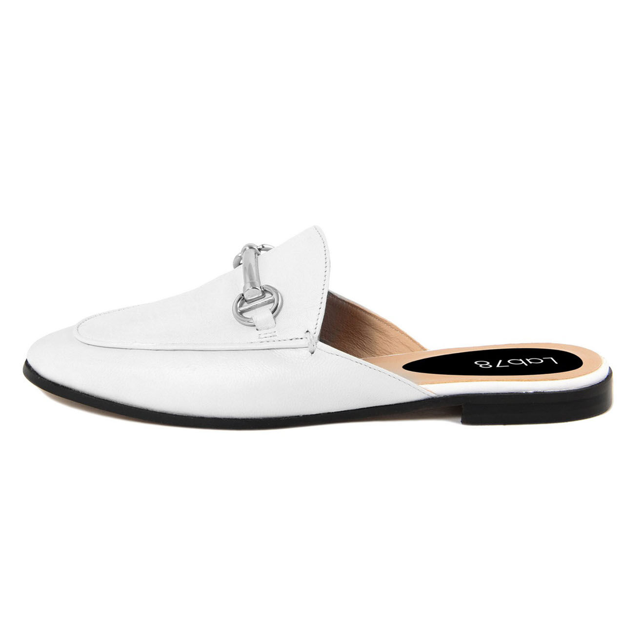 Lab78 Mules en Cuir Rita blanches