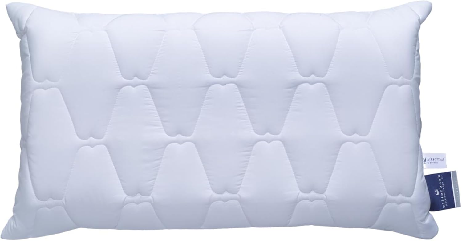 Billerbeck Nackenstützkissen Novum - Nackenkissen in ca. 40 x 80 cm – Kopfkissen mit individueller Höhenanpassung und 3-Lagen-Konstruktion