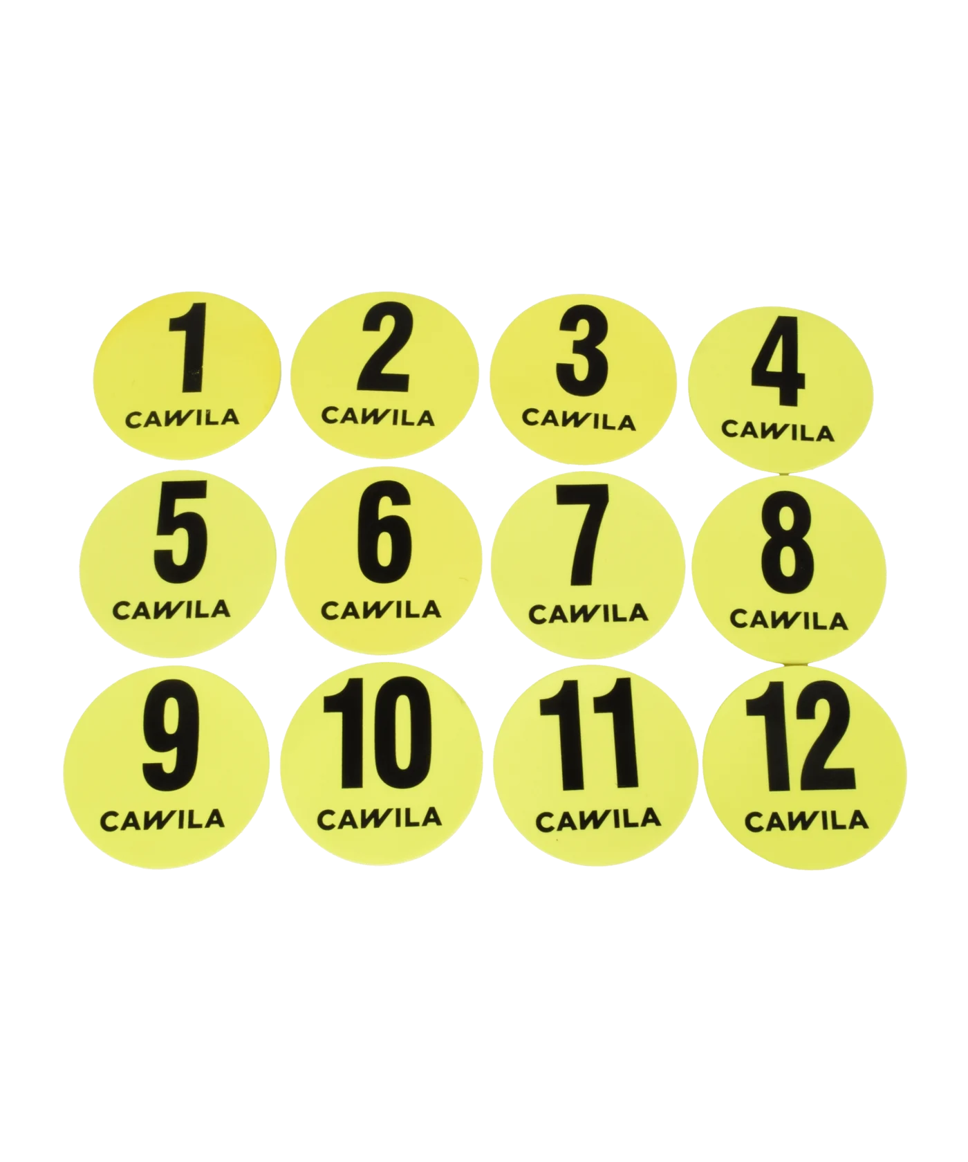 Cawila Floormarker Nr.1-12 Set 12,5 cm Gelb