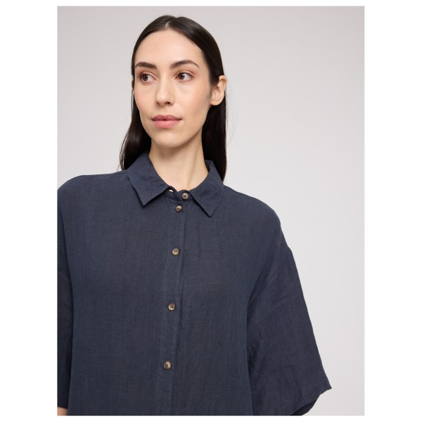 Mazine - Women's Linen Shirt Dress - Robe