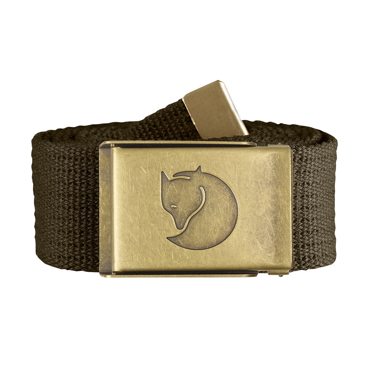 Fjällräven Canvasbælte Brass, dark olive