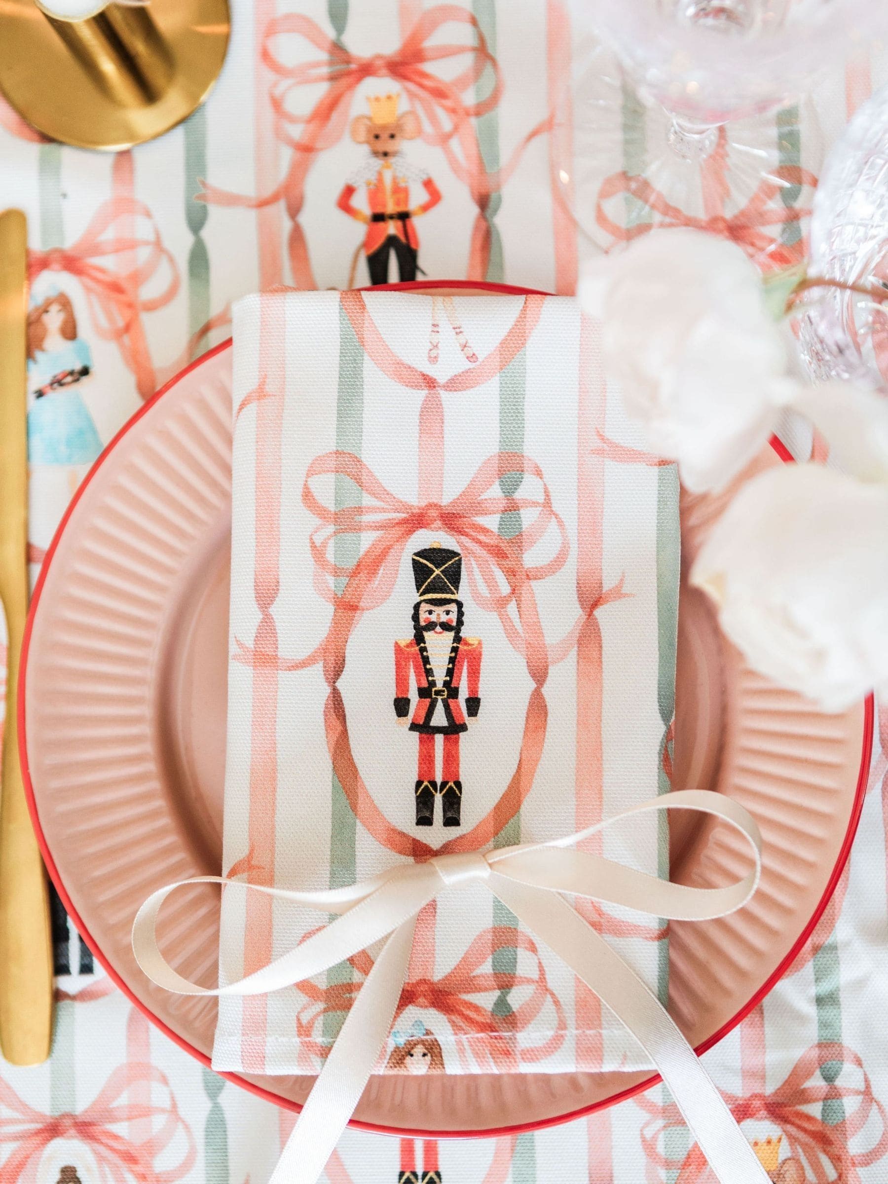 Avalon Home Set of 2 Candied Nutcracker Napkins