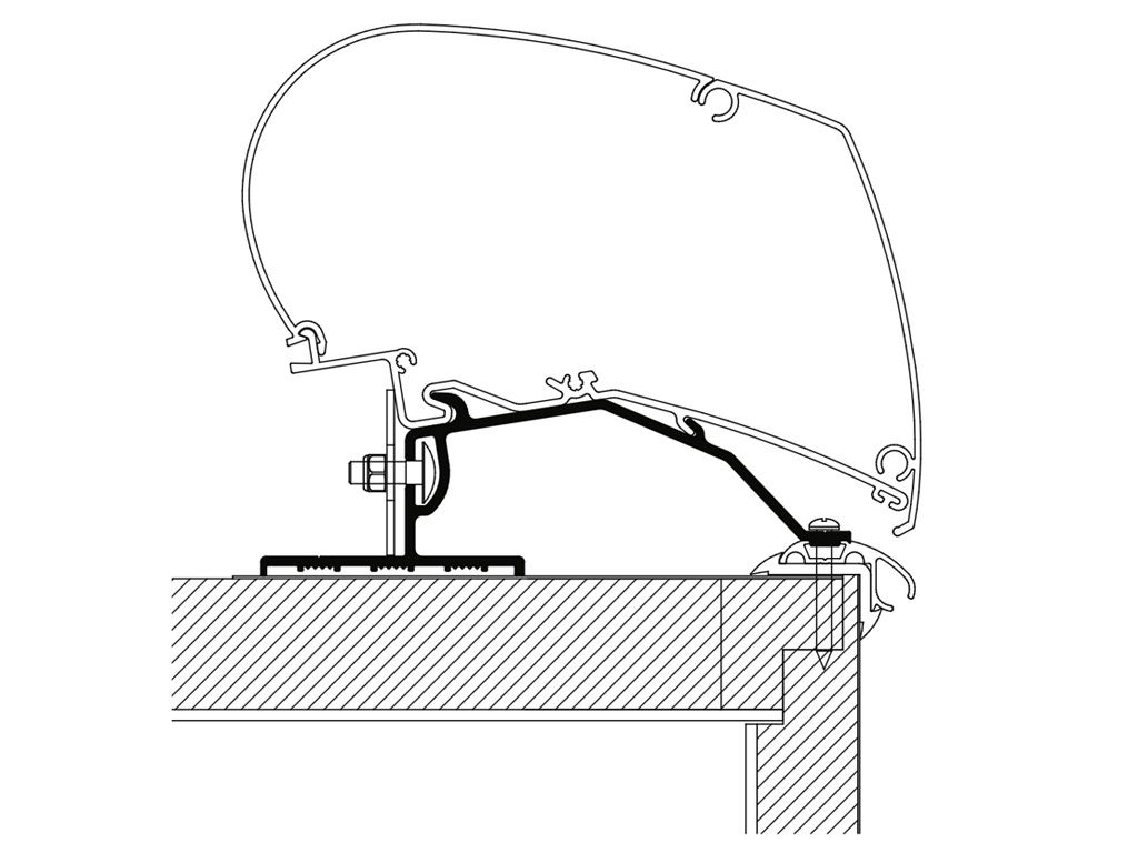 Thule Caravan Roof Adapter 550 cm