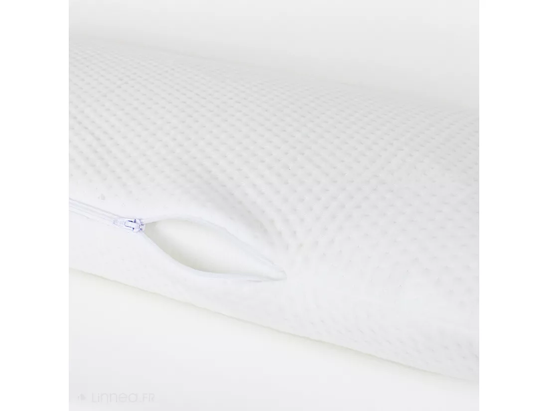 Traversin plat 135x35 cm ASCONA mousse à mémoire de forme visco