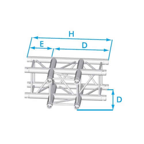 Prolyte X30V-C017 vierkant truss 3-weg t-stuk