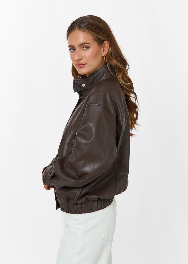 Annelijn bomber jacket choco bruin